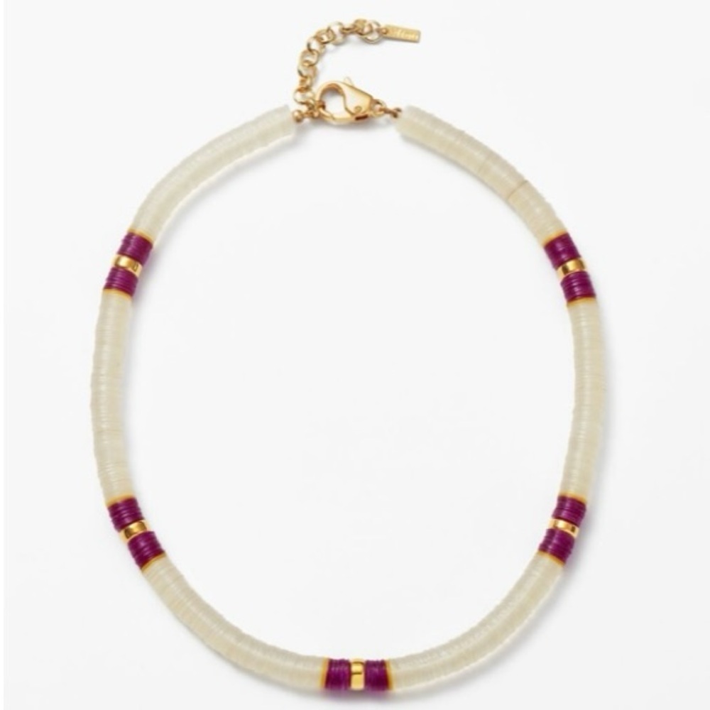 Maje Eliou purple and gold necklace. - Picture 4 of 4